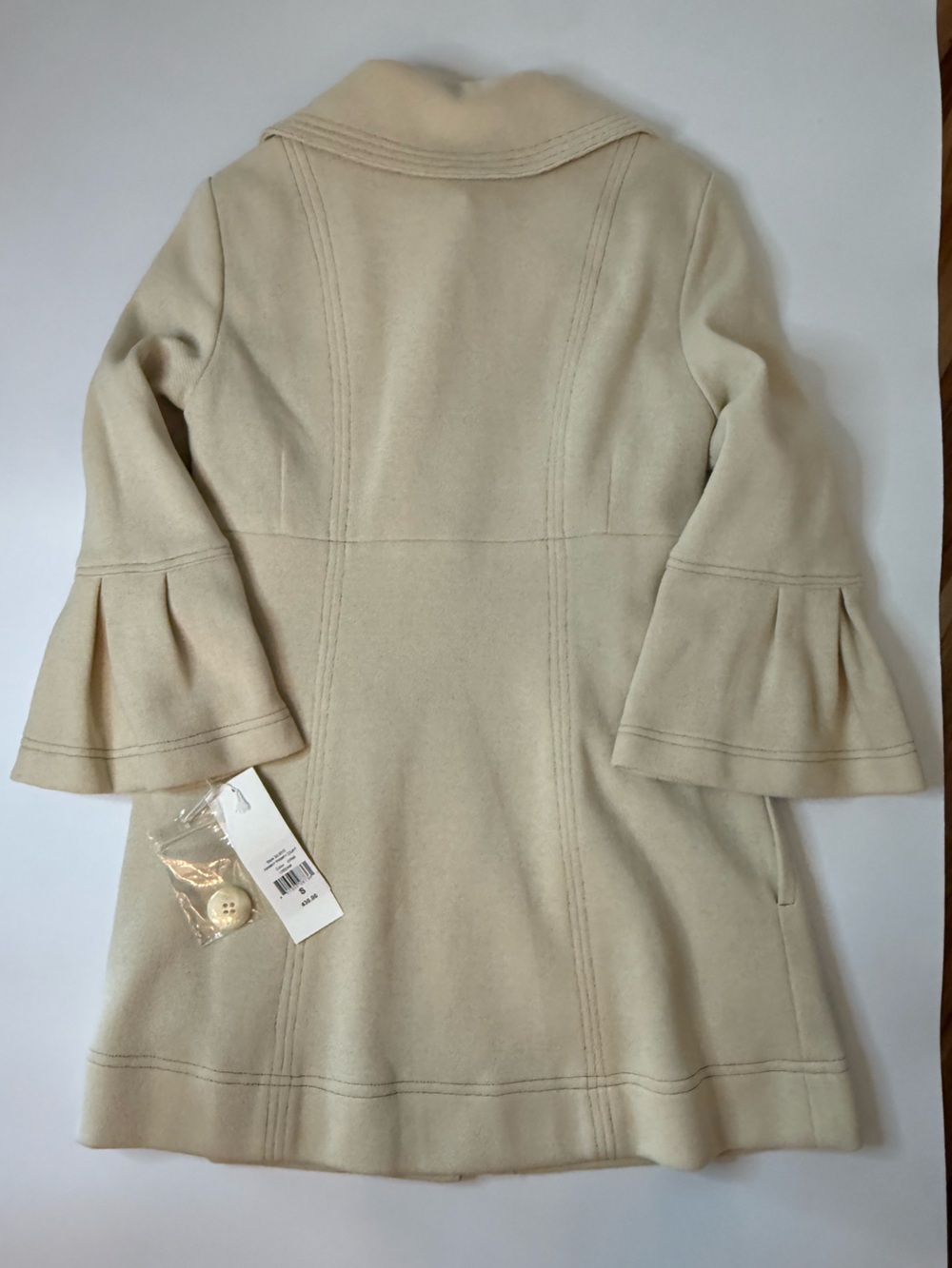 Nanette Lepore “Hanky Panky” Coat Cream NWT Small - Picture 11 of 13